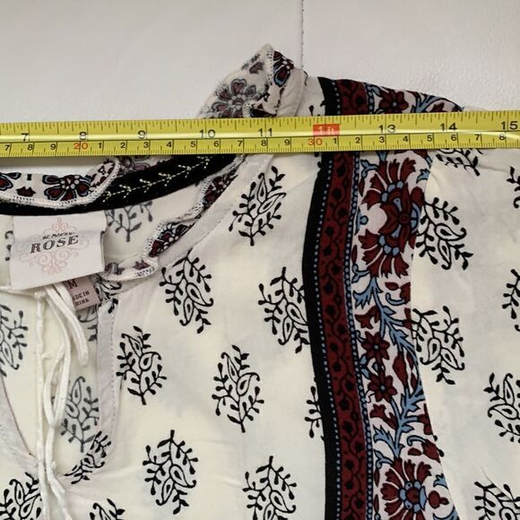 Knox Rose Rayon Long Sleeve Lightweight Top Tunic Size M - Picture 3 of 10